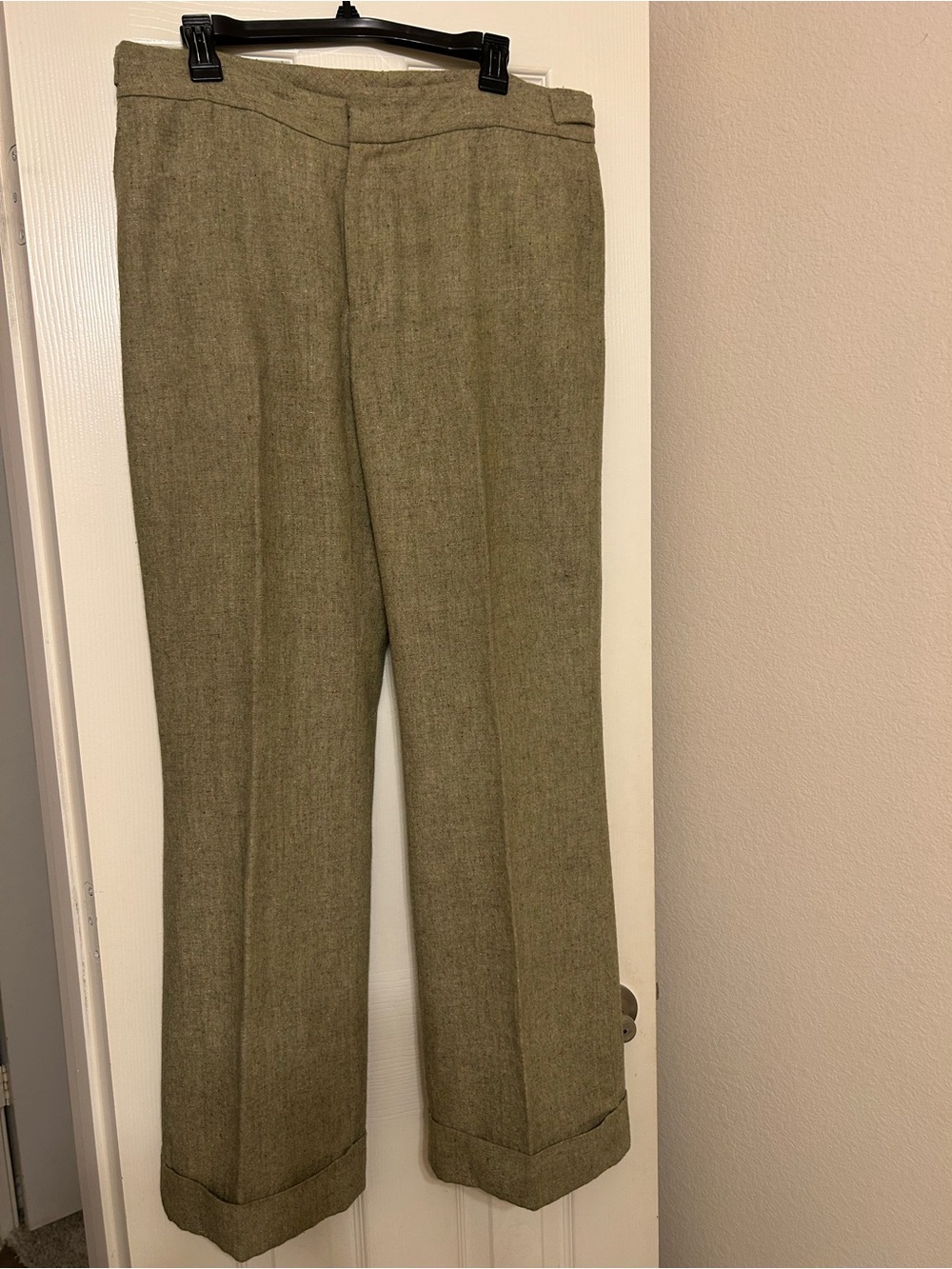 Frontier Wide-Leg Lined Pants in Olive Green
